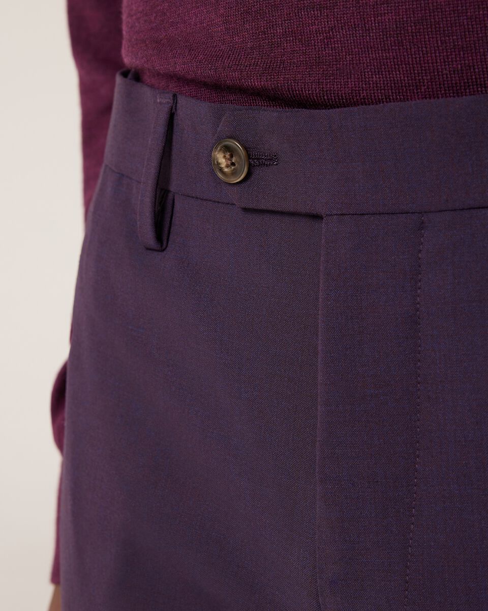 Slim Stretch Wool Blend Tailored Pant, Grape, hi-res